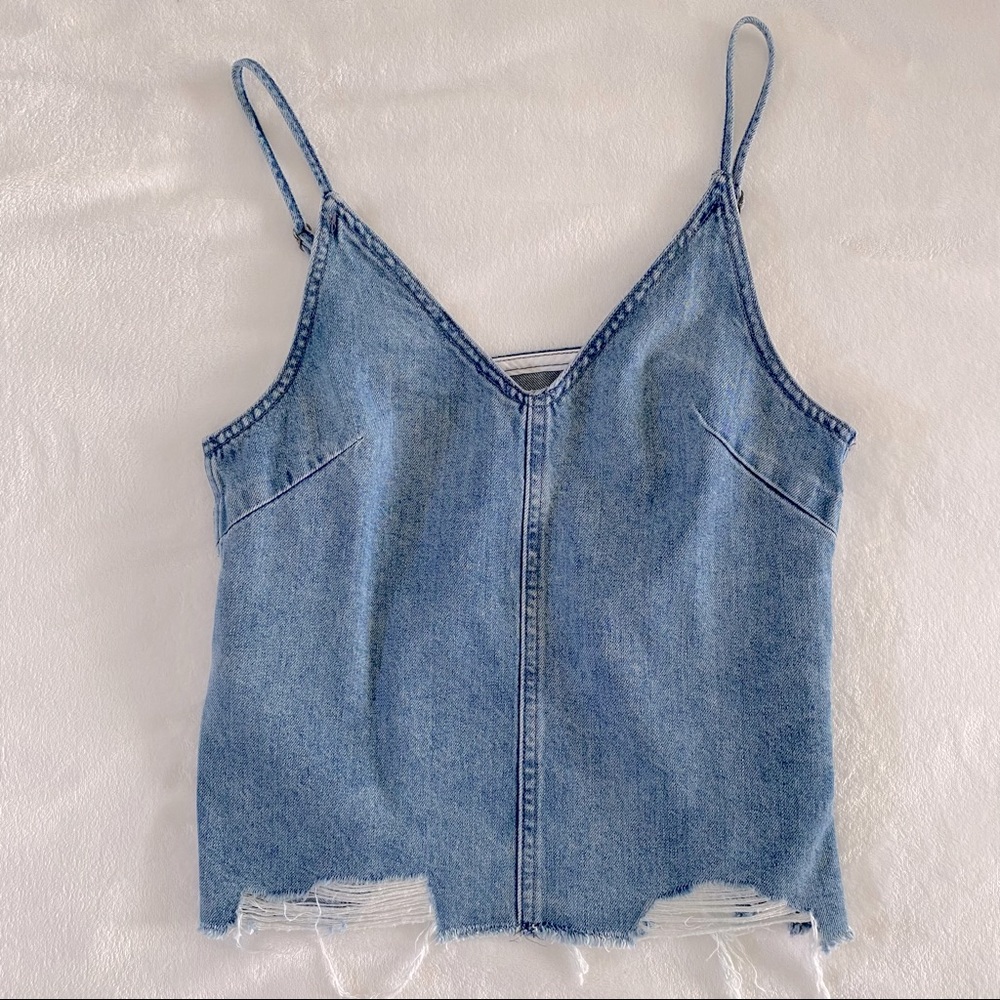 Nwot Dl1961 Premium Denim Evie Denim Camisole Top